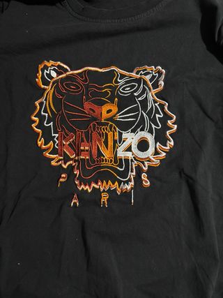 Camiseta Kenzo Negra Talla M Tigre Bordado