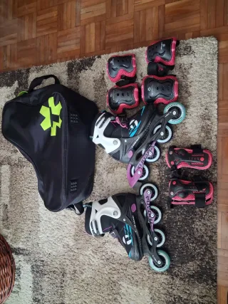 Patines en línea y protecciones