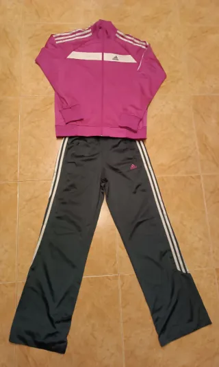 Chándal Adidas Rosa y Gris Mujer