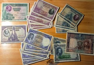 Lote billetes República Española Pesetas
