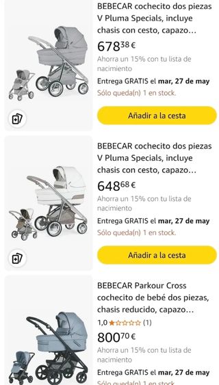 Carrito Bebecar Negro