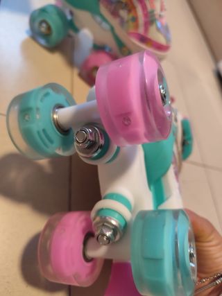 Patines infantiles ajustables unicornio