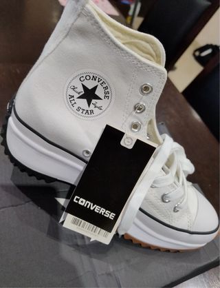 Converse Blancas Suela Goma Marrón