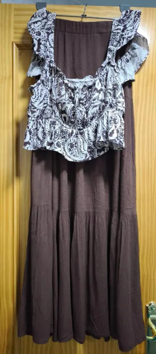 Conjunto falda y top estampado