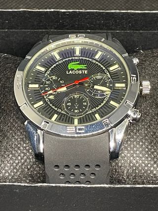 Reloj Lacoste Esfera Negra Correa Silicona