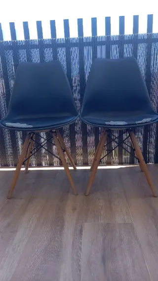 Sillas estilo nórdico negras (2 unidades)