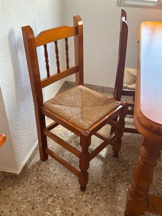 Aparador rústico madera 
mesa maciza  sillas