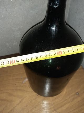 Damajuana antigua  5L de color verde oscuro, ver
