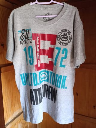 Camiseta Ecko Unltd Gris y Roja