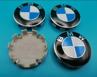 TAPABUJES CENTRO RUEDA LLANTA BMW 68MM AZUL 