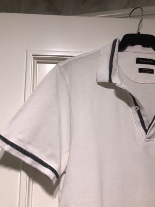 Polo Massimo Dutti blanco manga corta