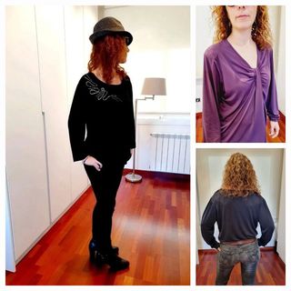 Lote 3 T L. blusas vintage elegantes T L