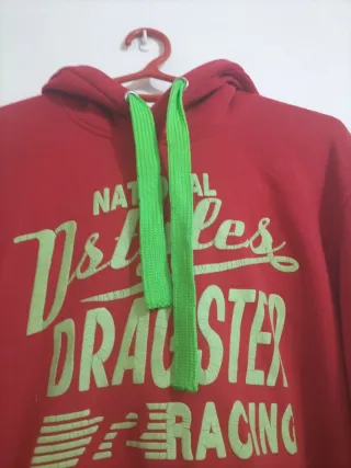 Sudadera Roja con Estampado Dragster Racing