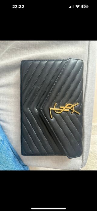 Bolso Saint Laurent Negro y Dorado