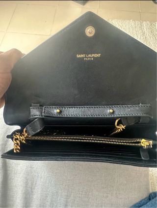 Bolso Saint Laurent Negro y Dorado