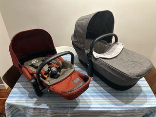 Cybex Priam Silla+Capazo 2sacos+2bolsos+guantes