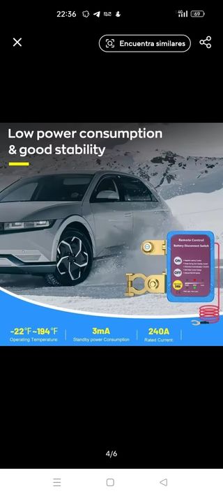 Desconectador de batería incluye instalación.