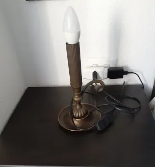 Lámpara de mesa bronce metal