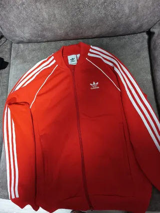 Chaqueta Adidas Roja Cremallera 