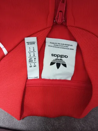 Chaqueta Adidas Roja Cremallera 