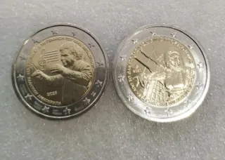 Dos monedas conmemorativas  de 2 euros-Grecia 2025