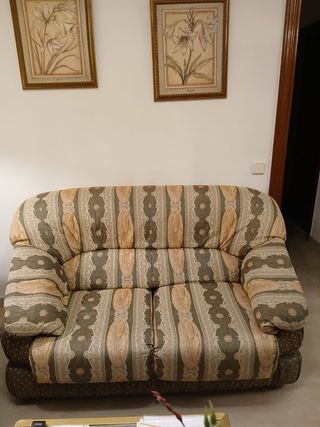 Sofá de 2 plazas tela estampado