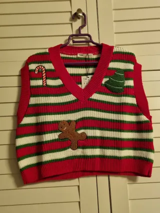 Chaleco Navideño Pull&Bear Talla M