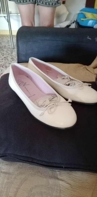 Bailarinas Talla 35 (2 pares) Las blancas nuevas
