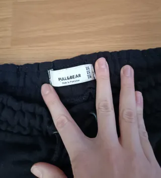 Pantalón chándal negro Pull&Bear