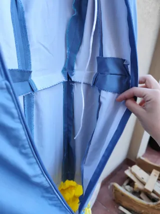 Vestido de Flamenca Azul y Amarillo