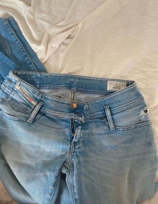 Jeans vita bassa vintage Diesel blu