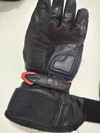 Guantes Moto Invierno Cuero Negro
