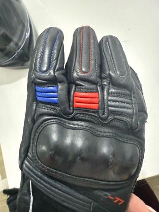 Guantes Moto Invierno Cuero Negro