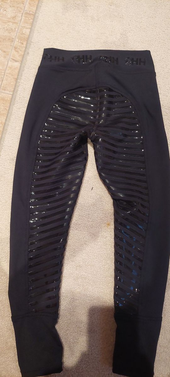 Pantalón de montar HH negro nuevo, talla 136 S.