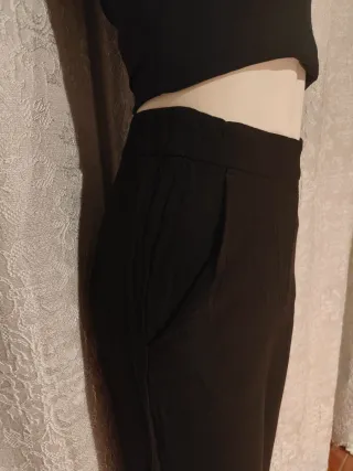 Pantalones H&M Piernas Anchas Negros