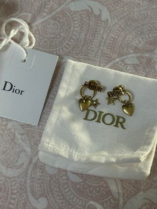 Pendientes Dior J'Adior Corazón y Estrella Dorados