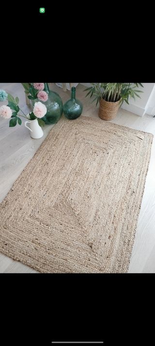 Alfombra de yute natural beige