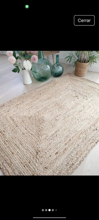 Alfombra de yute natural beige