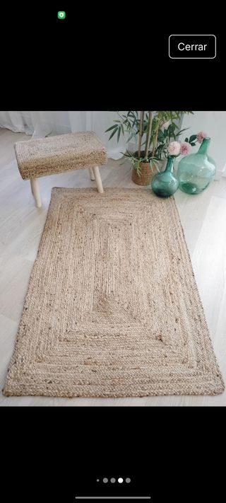 Alfombra de yute natural beige
