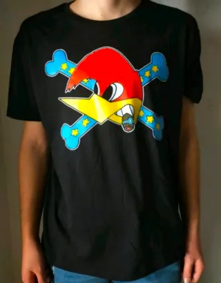 CAMISETA NEGRA - LOQUILLO - TALLA L y más...