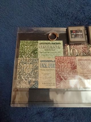 Lote:Anillo Pandora, 2 juegos 3DS, lote 4 billetes