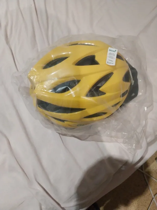 Casco de bicicleta Glovo amarillo nuevo talla L