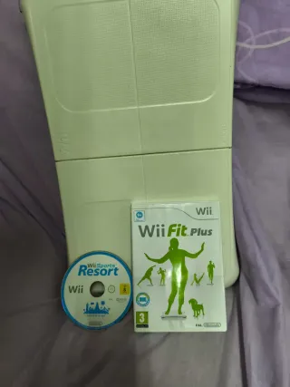 Wii Balance Board + Wii Fit Plus + Wii sports 
