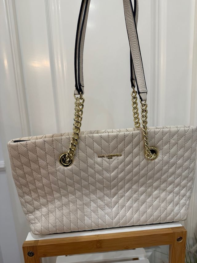 Bolso Karl Lagerfeld Beige Cadena