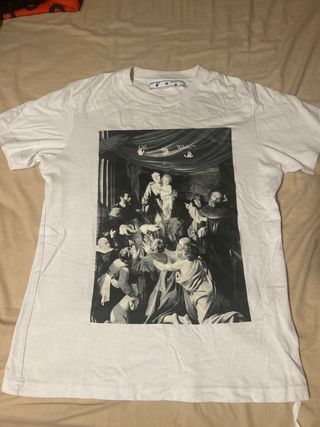 Camiseta Off-White Blanca Estampada