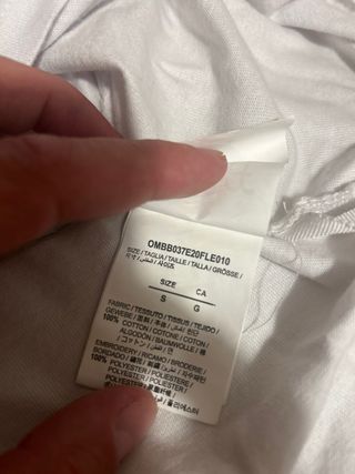 Camiseta Off-White Blanca Estampada