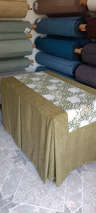 Falda mesa camilla verde oliva