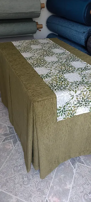 Falda mesa camilla verde oliva