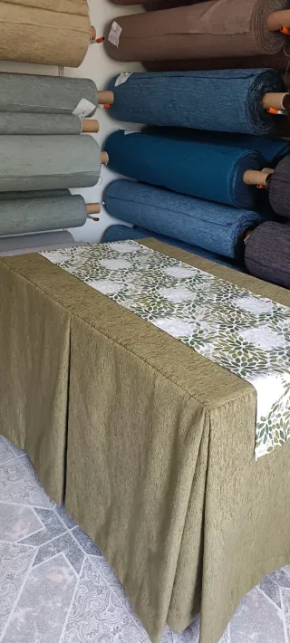 Falda mesa camilla verde oliva