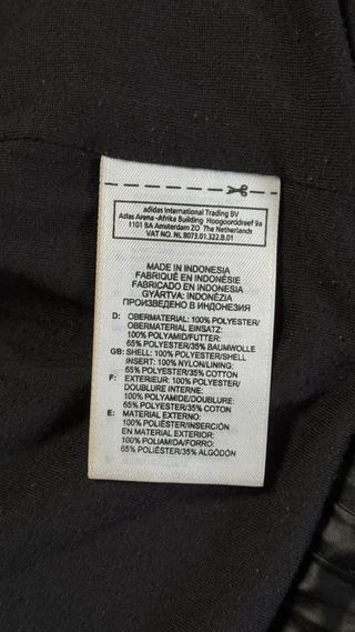 Chaqueta cortavientos Adidas negra